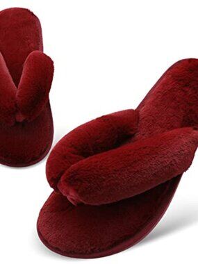 BRAND NEW Women's Wine Red Bedroom Slippers